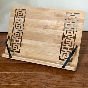 Adjustable Carved Bamboo Book Easel/Stand